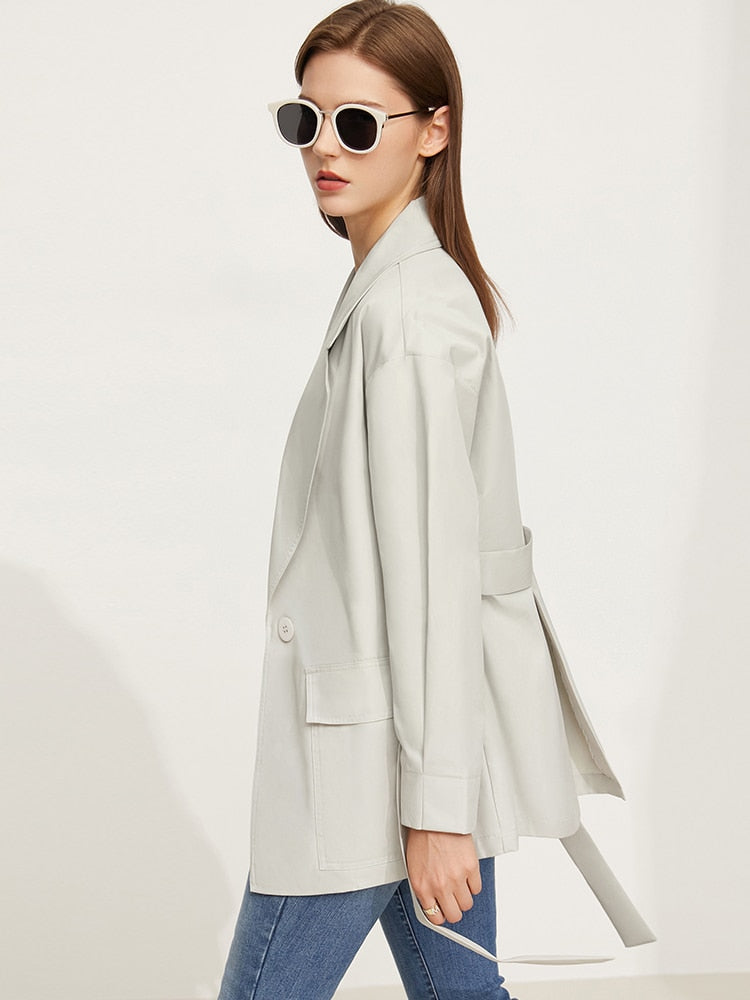 Single Button Trench Coat