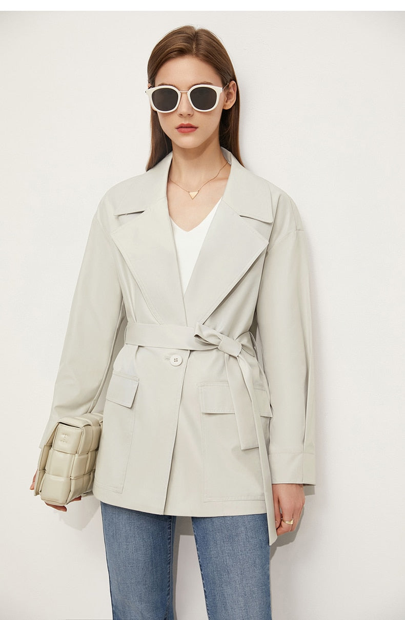 Single Button Trench Coat