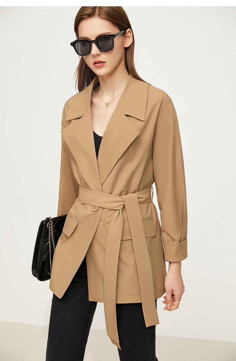 Single Button Trench Coat