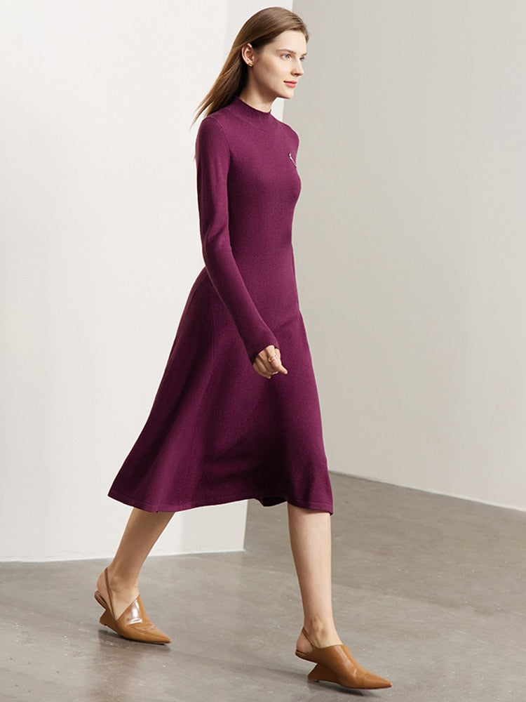 Half High Collar Elegant Dress